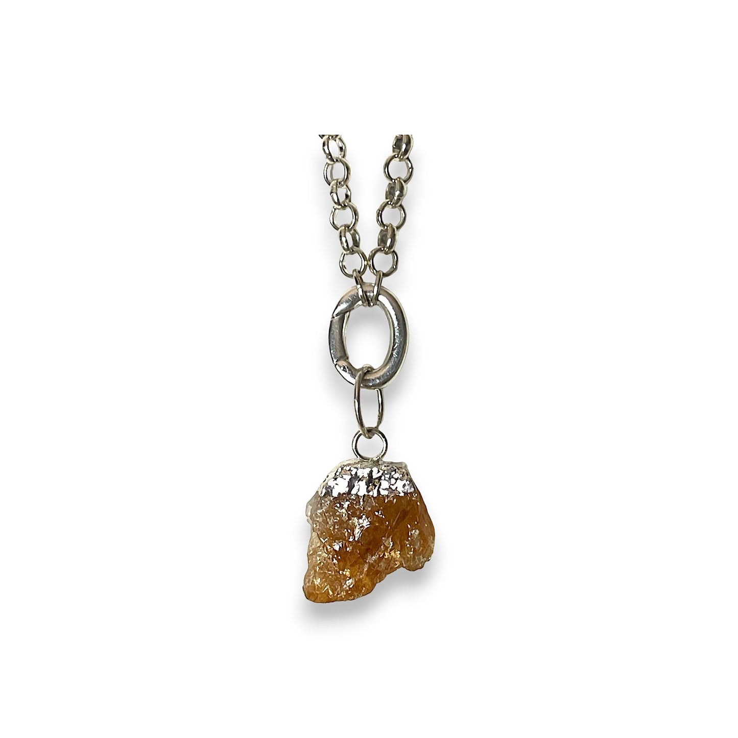 Citrine w/ Silver Electroplated Top Stone