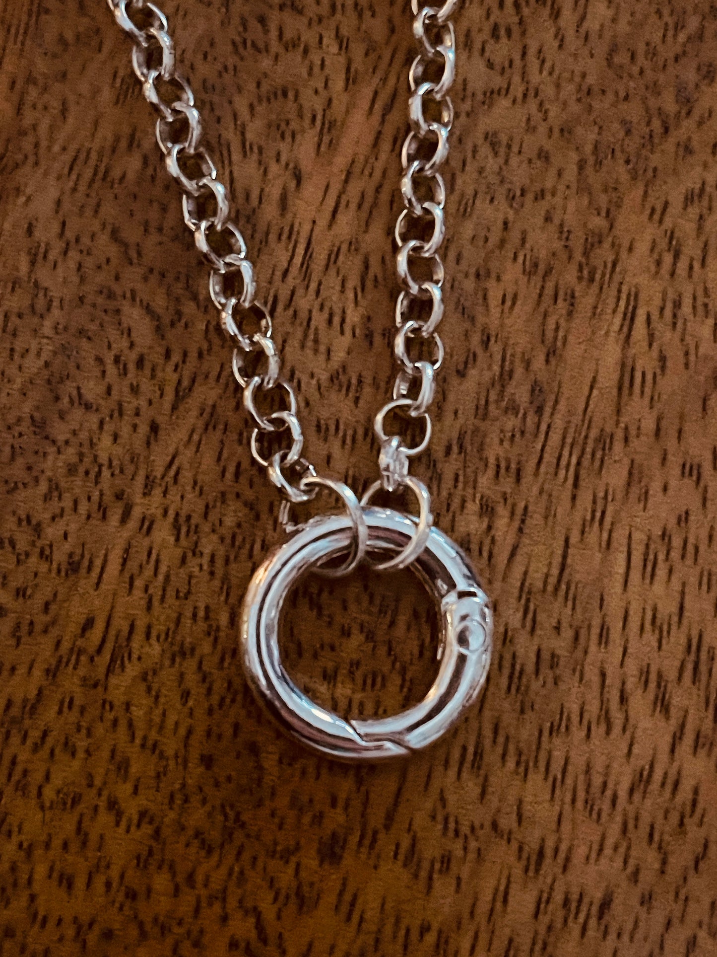 Chunky Silver rolo chain with connector