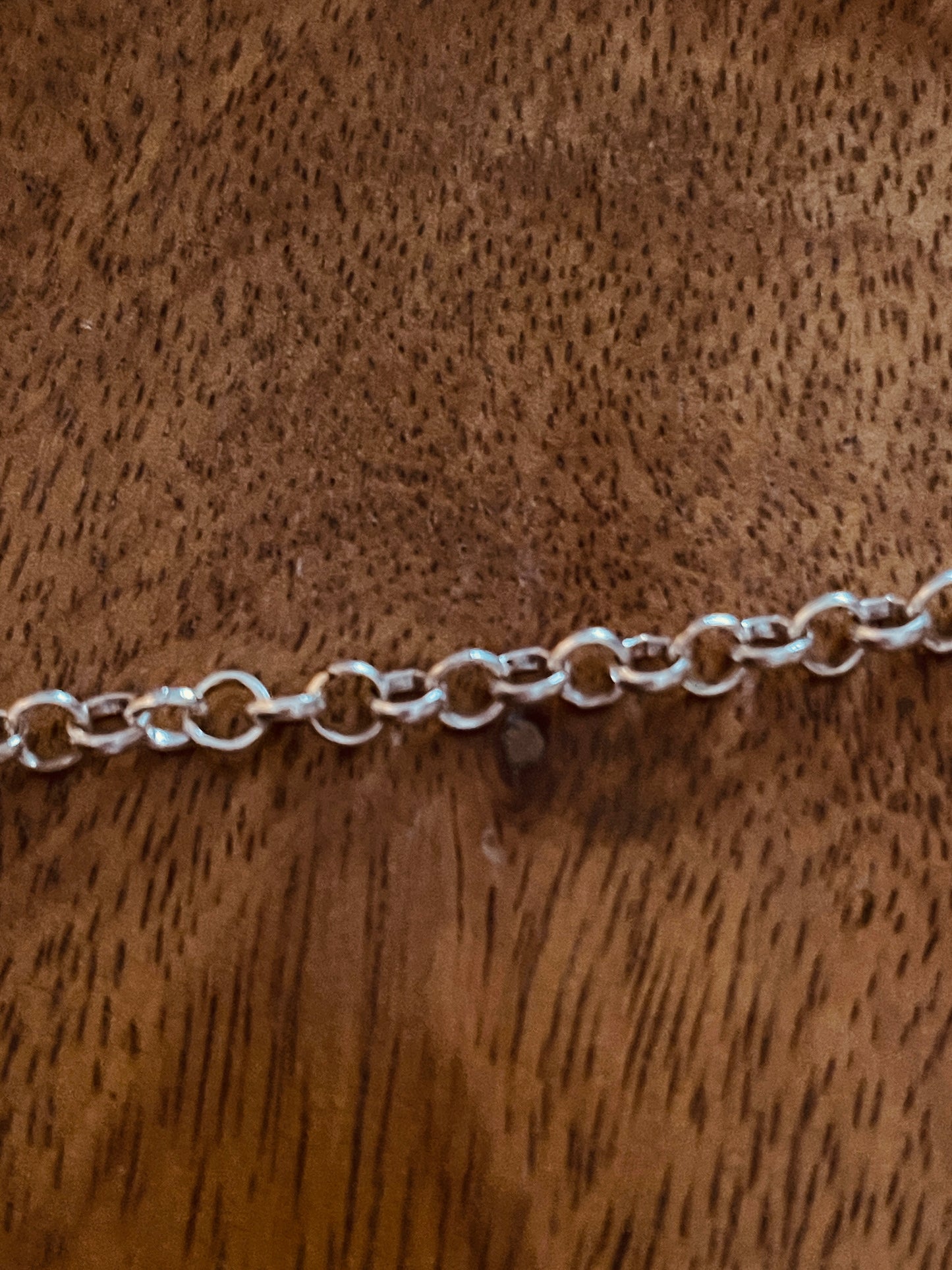 Chunky Silver rolo chain with connector