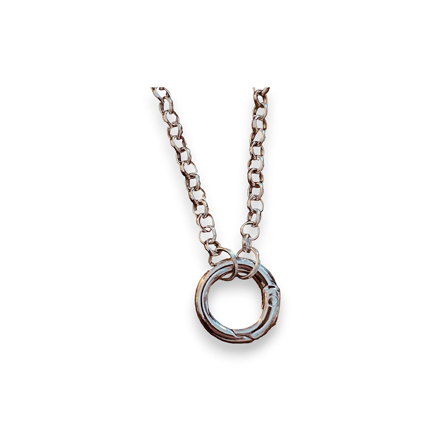 Chunky Silver Rolo Chain With Connector