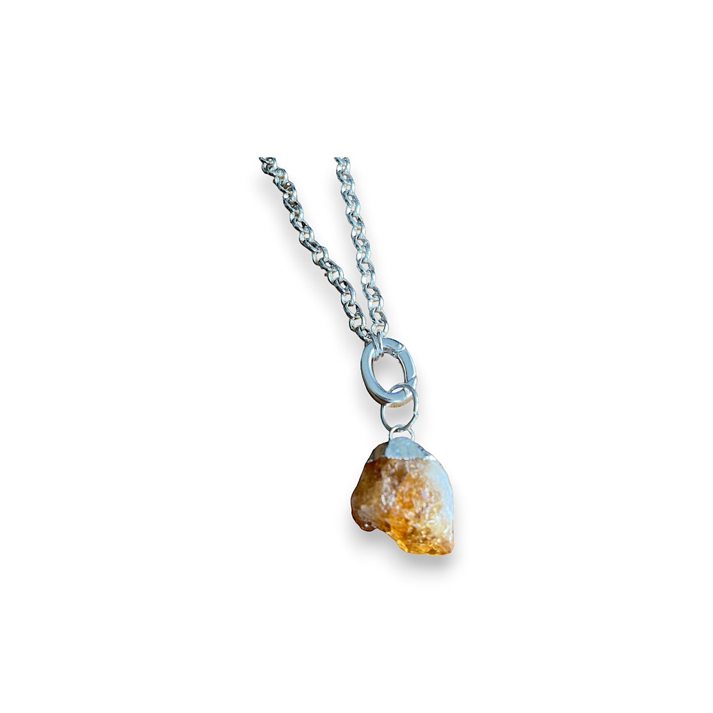 Citrine w/ Silver Electroplated Top Stone